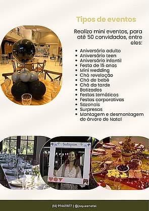 Decoração, lembrancinhas e presentes especiais